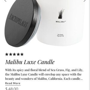 Archipelago White Candle with Black Lid
